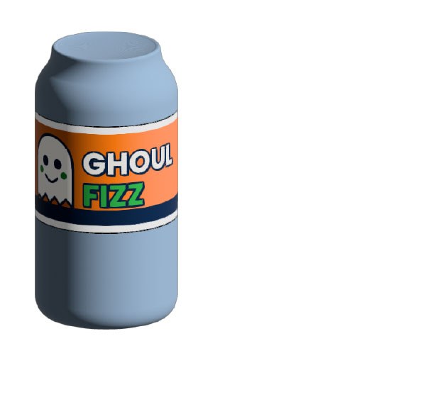Rendered 3D can with a custom label