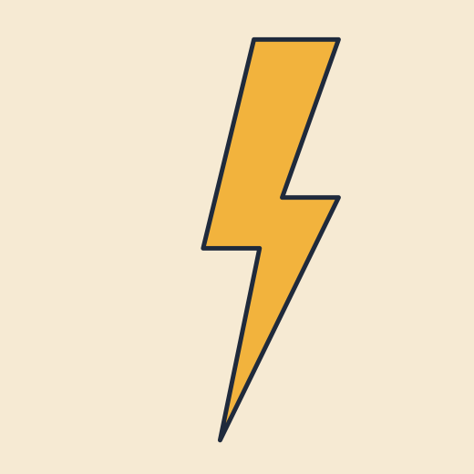 Design 1: Lightning bolt
