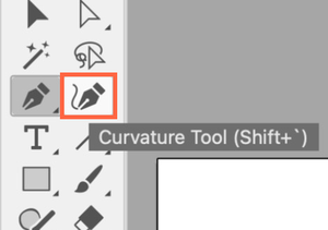 The Curvature tool is the button beside the Pen tool.
