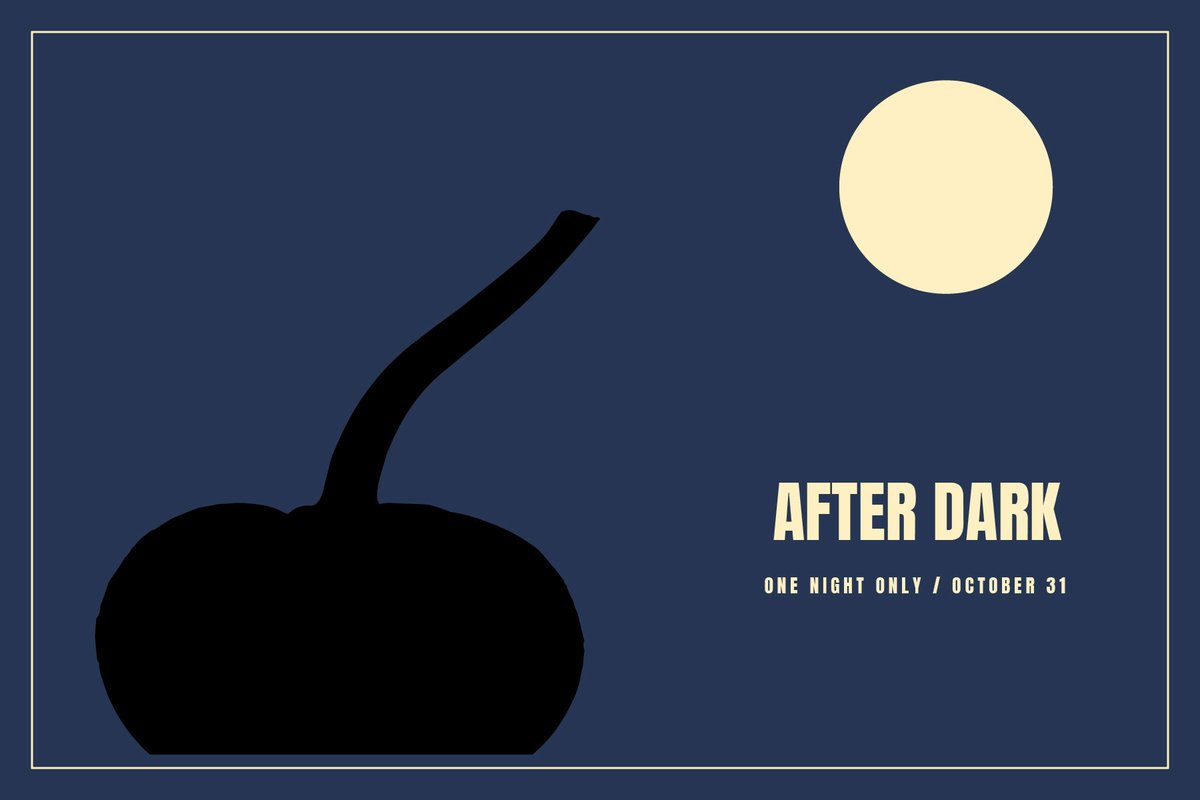Midpoint example: pumpkin stencil on the Night background with frame, moon, and title, no glow yet